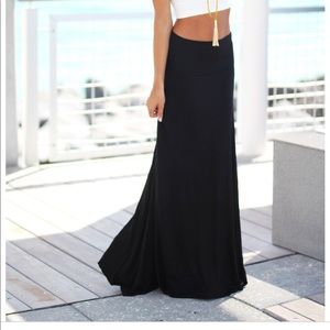 Black maxi skirt